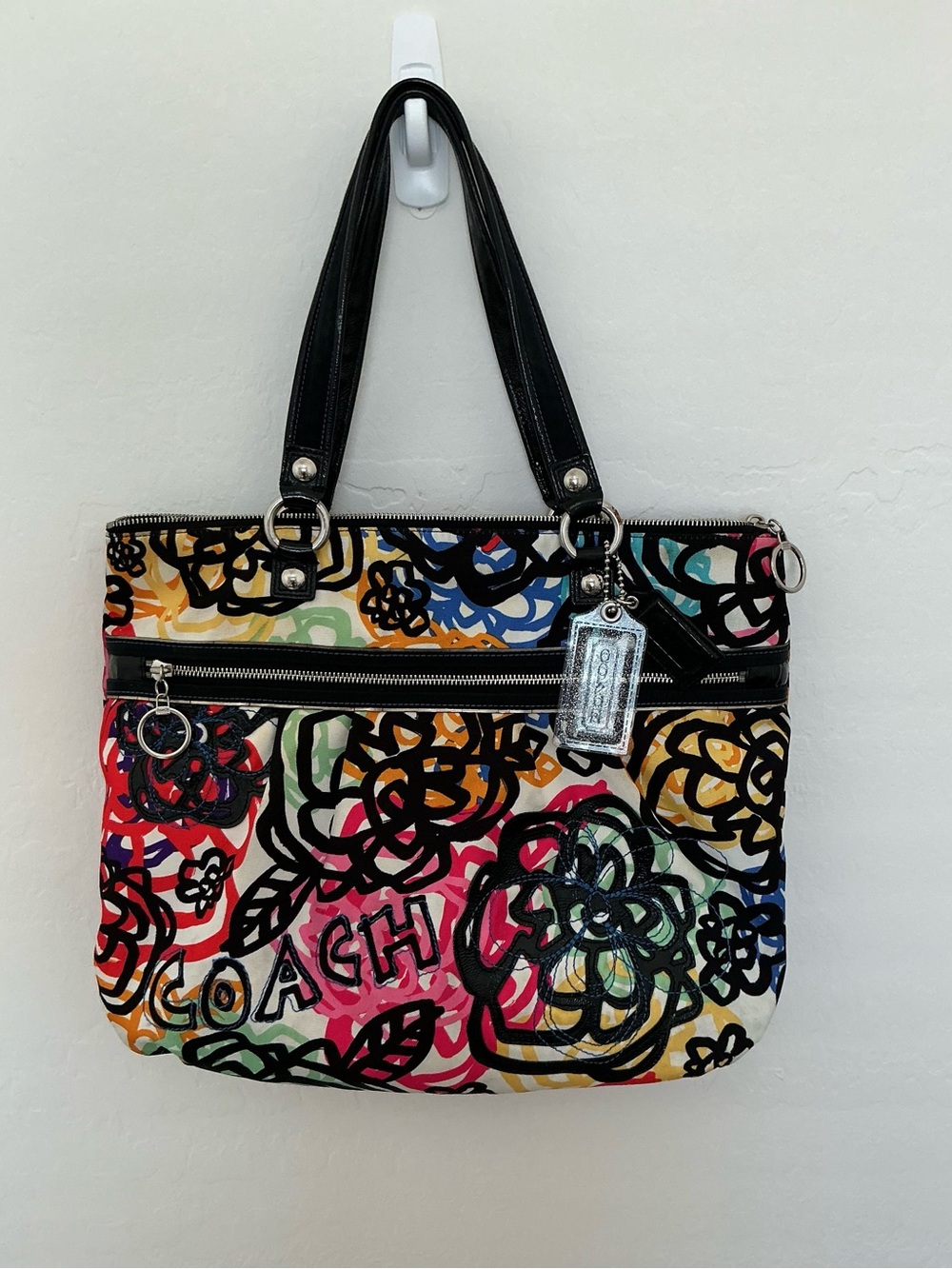 COACH - Poppy Graphic Blossom Graffiti Floral Tote